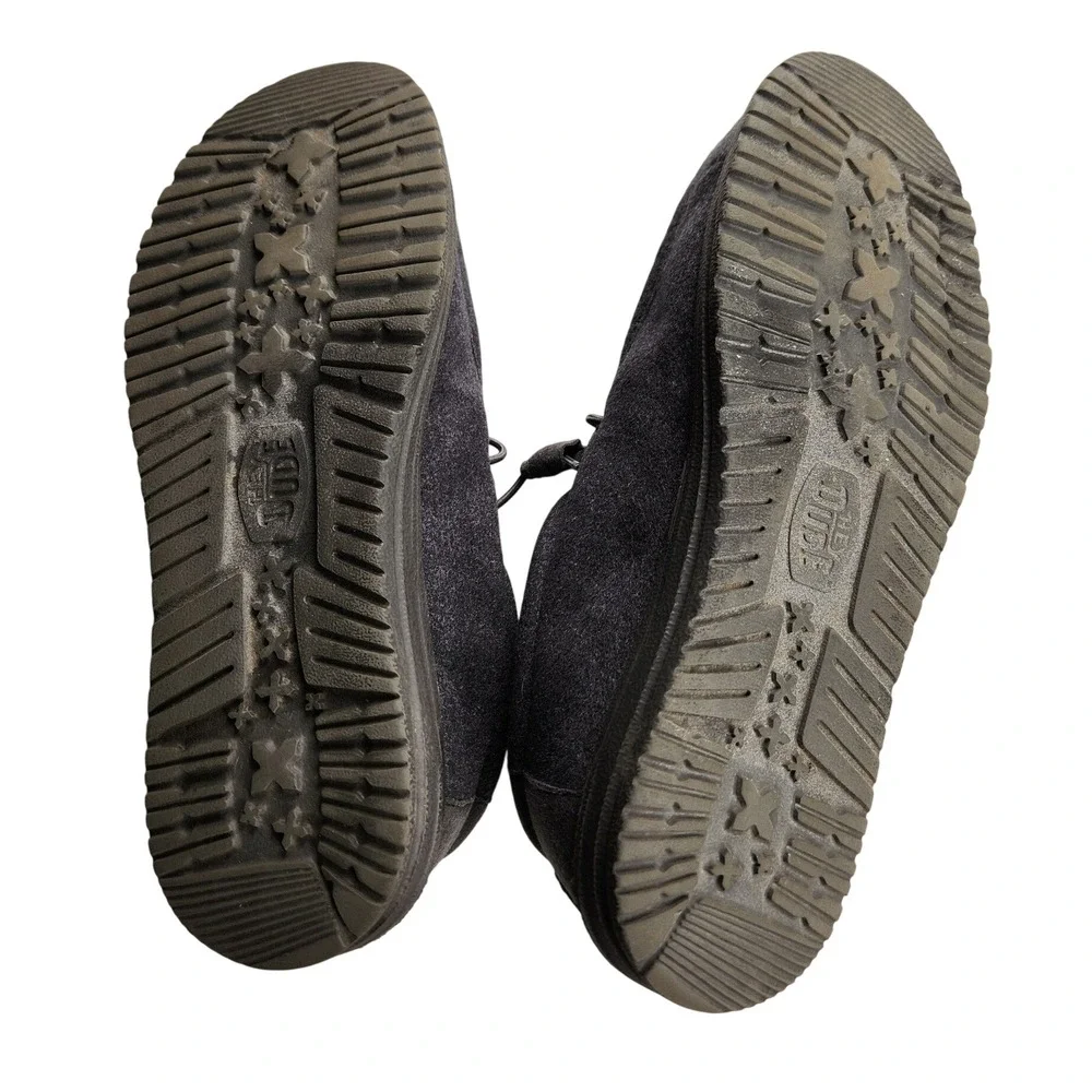 HEYDUDE Wally Warmth Mens 10 Charcoal Sherpa Lined Slip On Casual Shoes Gray